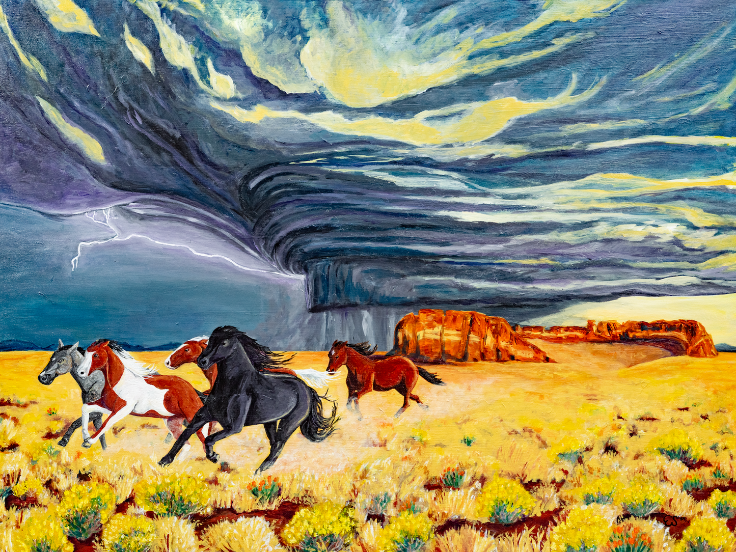 Fort Rock Thunder Fine Art Print