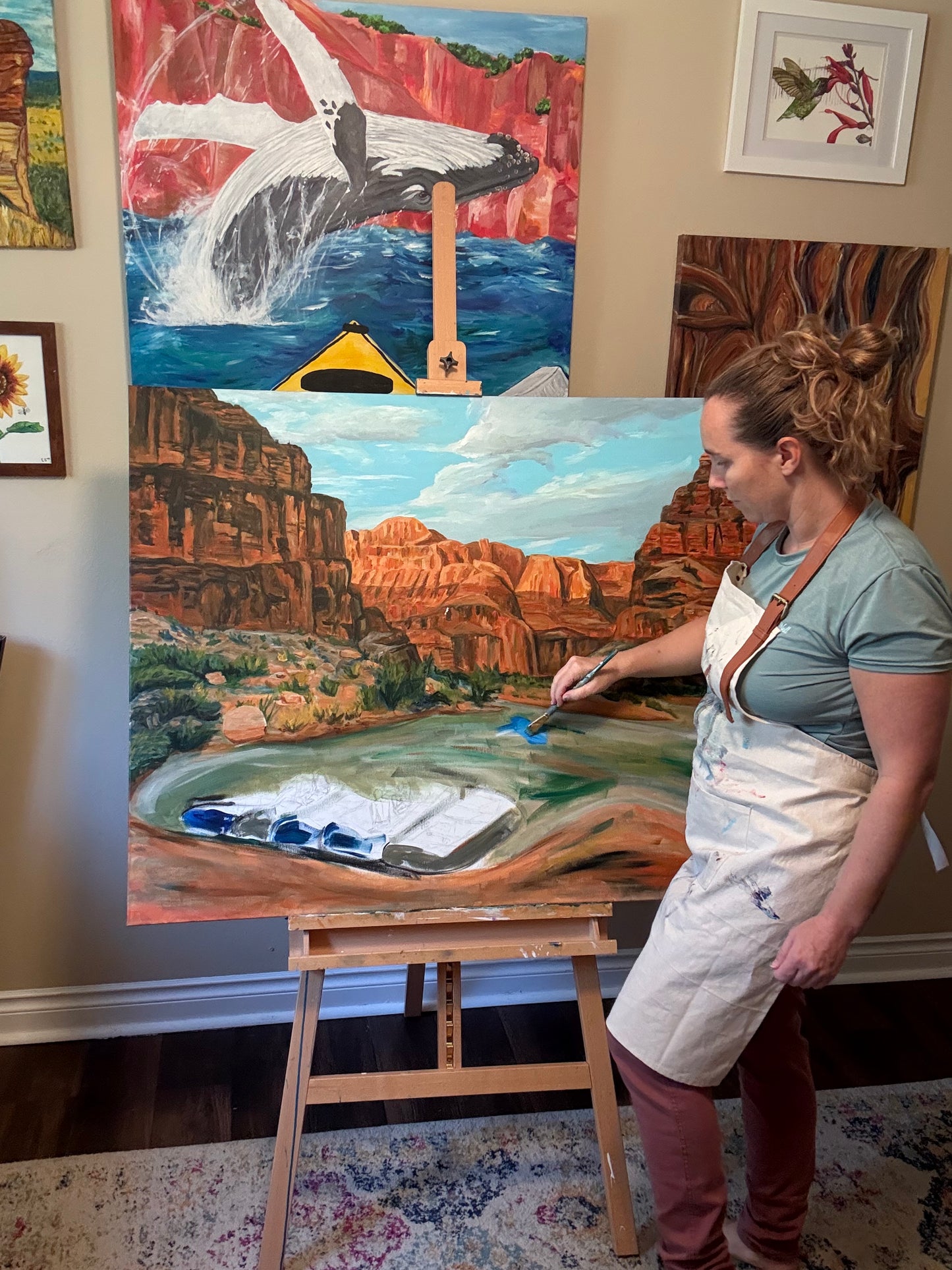 Rafting the Grand - Original Acrylic 36 x 48 in