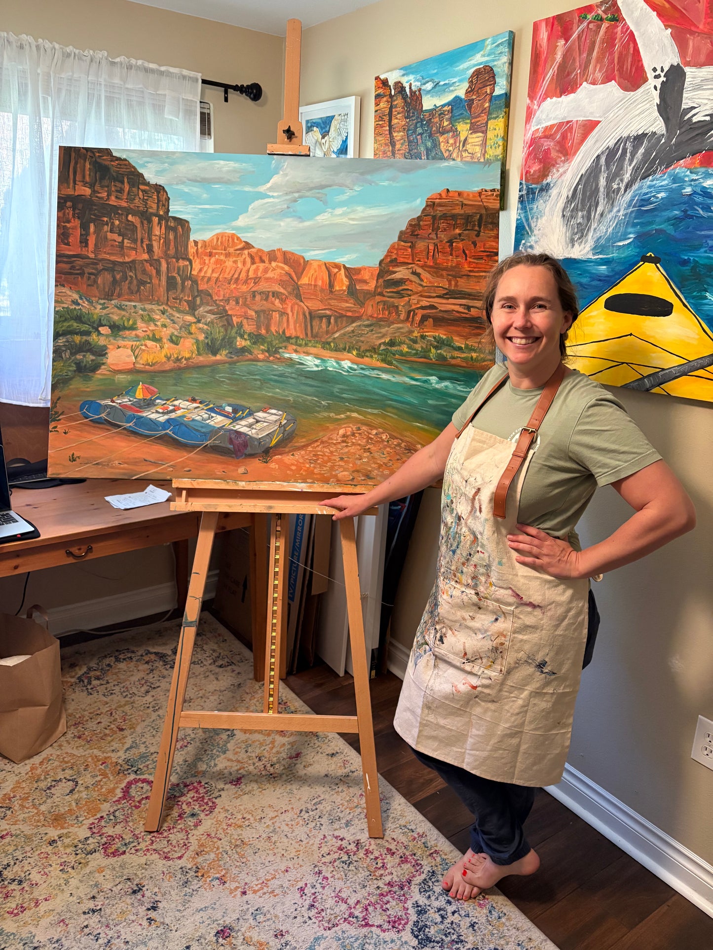 Rafting the Grand - Original Acrylic 36 x 48 in