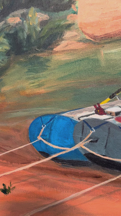 Rafting the Grand - Original Acrylic 36 x 48 in